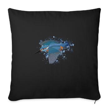 Kingfisher Garden Bird Songbird Biologist Bird - Sofa pillowcase 17,3'' x 17,3'' (45 x 45 cm) - black - Front