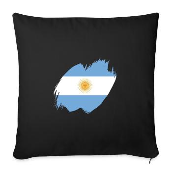 Argentine Drapeau Amérique du Sud Drapeau argentin - Housse de coussin décorative 45 x 45 cm - noir - Devant