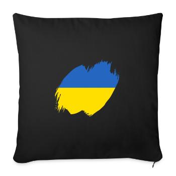 Ukraine Flag Vintage Ukrainian Flag Used Look - Sofa pillowcase 17,3'' x 17,3'' (45 x 45 cm) - black - Front