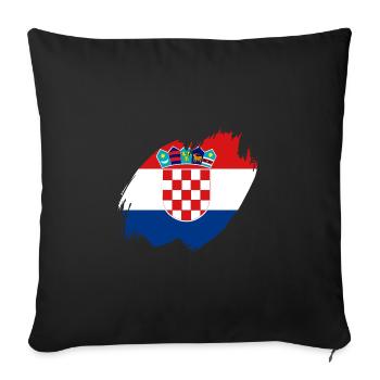 Croatia Flag Adriatic Zagreb Croatian Flag - Sofa pillowcase 17,3'' x 17,3'' (45 x 45 cm) - black - Front