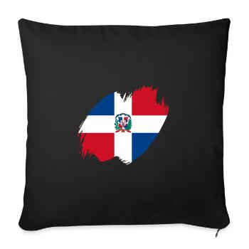 Dominican Republic Flag Dom Rep Flag Trip - Sofa pillowcase 17,3'' x 17,3'' (45 x 45 cm) - black - Front