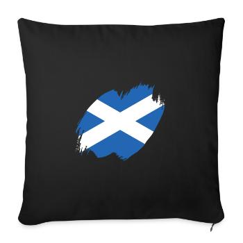 Drapeau écossais Drapeau écossais Alba GB Royaume-Uni - Housse de coussin décorative 45 x 45 cm - noir - Devant