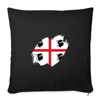 Sardinia Flag Sardinian Flag Sardegna Flag - Sofa pillowcase 17,3'' x 17,3'' (45 x 45 cm) - black - Front