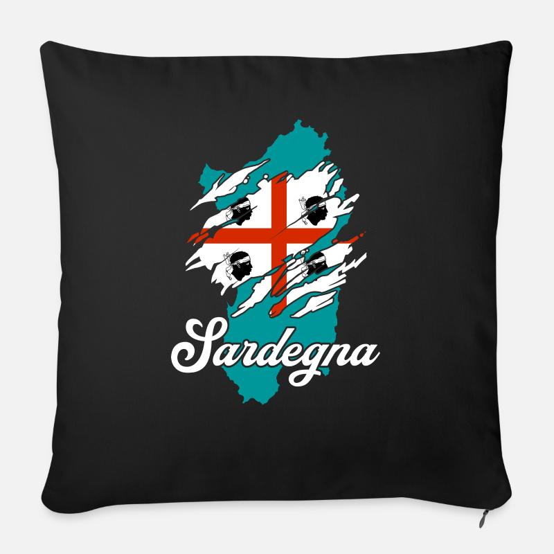 Sardinien Insel - Sofakissenbezug 45 x 45 cm - Schwarz