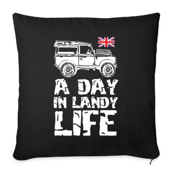Une journée dans la vie de Landy - Housse de coussin décorative 45 x 45 cm - noir - Devant