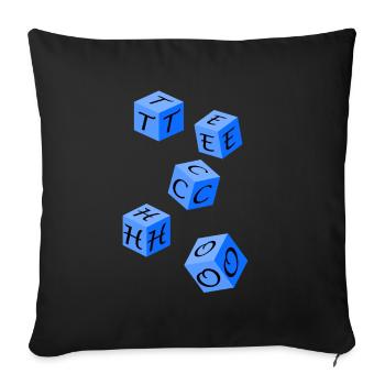 Techno - Housse de coussin décorative 45 x 45 cm - noir - Devant