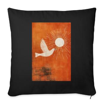 Minimalist Dove Wall Art Modern - Sofa pillowcase 17,3'' x 17,3'' (45 x 45 cm) - black - Front