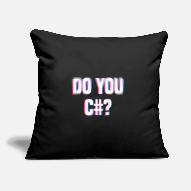 Do You See Sharp? (C#) Fuzzy design for nerds Sofa pillowcase 17,3'' x 17,3'' (45 x 45 cm)