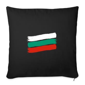 Bulgarie Drapeau bulgare Drapeau Sables d’or - Housse de coussin décorative 45 x 45 cm - noir - Devant
