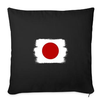 Japan Flag Used Look Nihon Japanese Flag - Sofa pillowcase 17,3'' x 17,3'' (45 x 45 cm) - black - Front