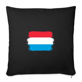 Drapeau luxembourgeois Drapeau luxembourgeois Accueil - Housse de coussin décorative 45 x 45 cm - noir - Devant