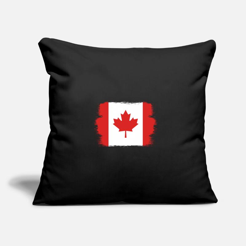 Drapeau du Canada Feuille d’érable Drapeau canadien Canada Housse de coussin décorative 45 x 45 cm
