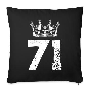 71 Couronne numérique - Housse de coussin décorative 45 x 45 cm - noir - Devant