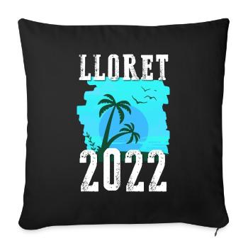 Lloret De Mar 2022 Palm Trees - Sofa pillowcase 17,3'' x 17,3'' (45 x 45 cm) - black - Front