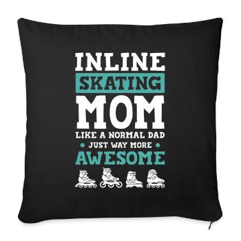 Skate Mama - Housse de coussin décorative 45 x 45 cm - noir - Devant