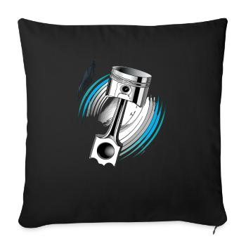 Piston force in action - Sofa pillowcase 17,3'' x 17,3'' (45 x 45 cm) - black - Front