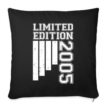 2005 Anniversaire Né En 2005 Édition Limitée - Housse de coussin décorative 45 x 45 cm - noir - Devant