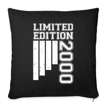 2000 Anniversary Born in 2000 Limited Edition - Sofa pillowcase 17,3'' x 17,3'' (45 x 45 cm) - black - Front