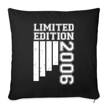 2006 Anniversary Born in 2006 Limited Edition - Sofa pillowcase 17,3'' x 17,3'' (45 x 45 cm) - black - Front