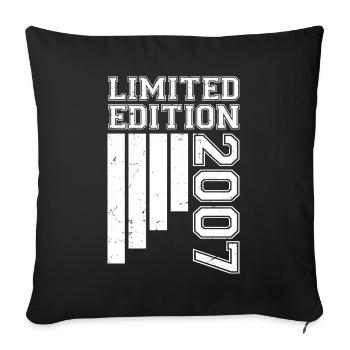 2007 Anniversary Born in 2007 Limited Edition - Sofa pillowcase 17,3'' x 17,3'' (45 x 45 cm) - black - Front