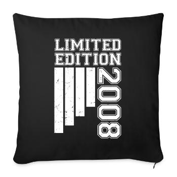 2008 Anniversary Born in 2008 Limited Edition - Sofa pillowcase 17,3'' x 17,3'' (45 x 45 cm) - black - Front