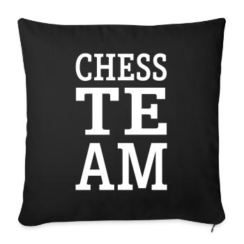 Chess Team - Sofa pillowcase 17,3'' x 17,3'' (45 x 45 cm) - black - Front