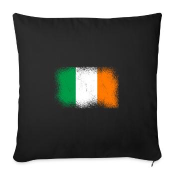 Ireland Flag Vintage Irish Flag Dublin - Sofa pillowcase 17,3'' x 17,3'' (45 x 45 cm) - black - Front