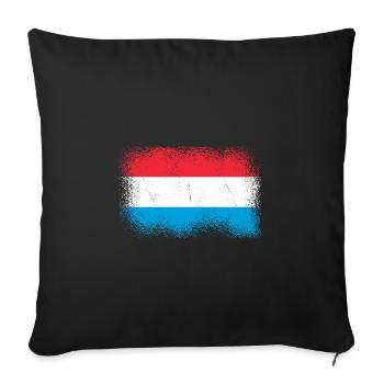 Drapeau luxembourgeois Drapeau luxembourgeois Accueil - Housse de coussin décorative 45 x 45 cm - noir - Devant