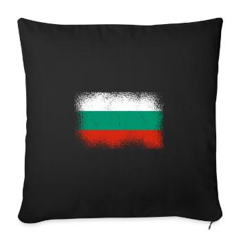 Bulgarie Drapeau bulgare Drapeau Sables d’or - Housse de coussin décorative 45 x 45 cm - noir - Devant