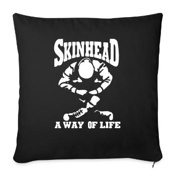 skinhead - Housse de coussin décorative 45 x 45 cm - noir - Devant