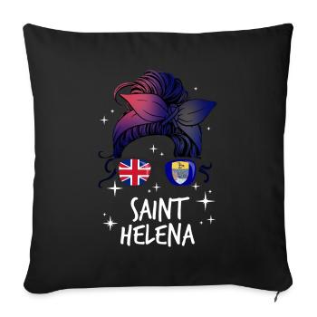 Sainte-Hélène - Housse de coussin décorative 45 x 45 cm - noir - Devant