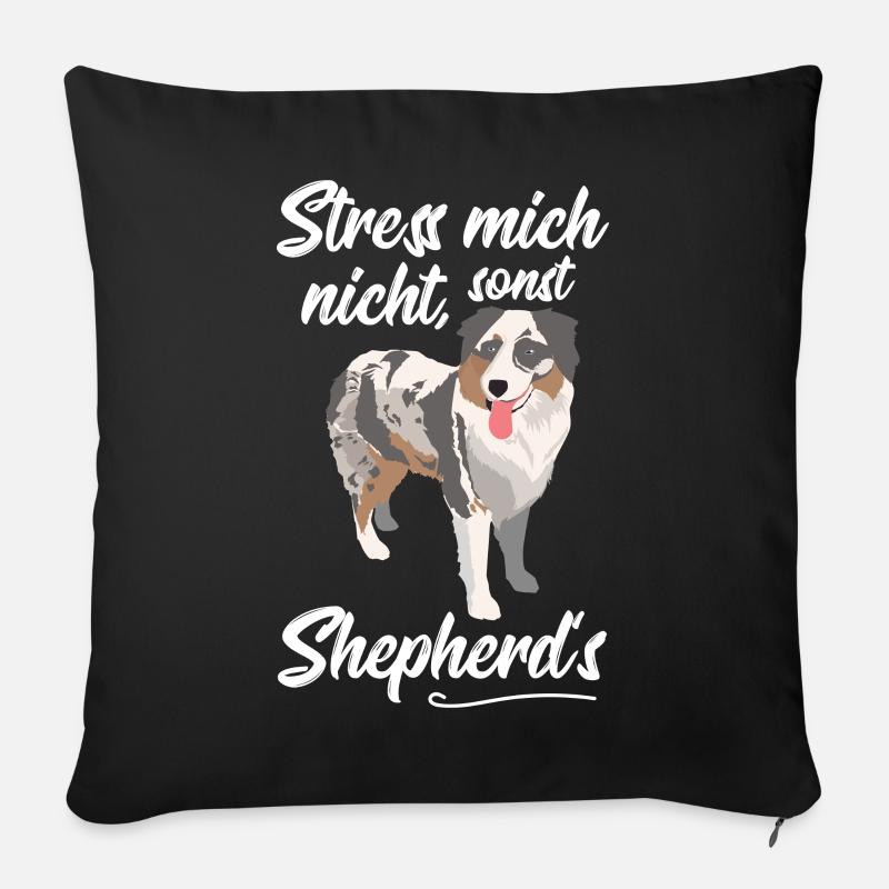Australian Shepherd - Sofakissenbezug 45 x 45 cm - Schwarz