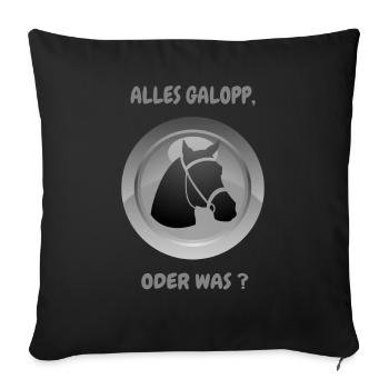 TOUT GALOPP OU QUOI? - Housse de coussin décorative 45 x 45 cm - noir - Devant