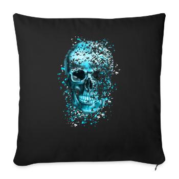 skull - Sofa pillowcase 17,3'' x 17,3'' (45 x 45 cm) - black - Front