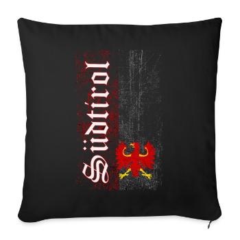 Tyrol du Sud - Housse de coussin décorative 45 x 45 cm - noir - Devant
