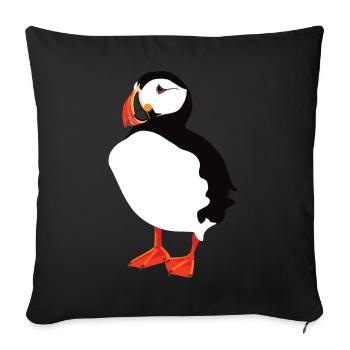 Puffin Solo - Sofa pillowcase 17,3'' x 17,3'' (45 x 45 cm) - black - Front