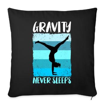 Yoga - Sofakissenbezug 45 x 45 cm - Schwarz - Vorne