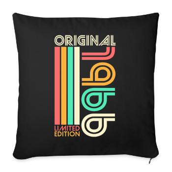 1966 Cadeau d’anniversaire Vintage Vintage Rétro - Housse de coussin décorative 45 x 45 cm - noir - Devant
