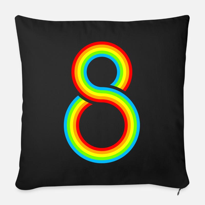 Schon 8 Jahre! - Sofakissenbezug 45 x 45 cm - Schwarz