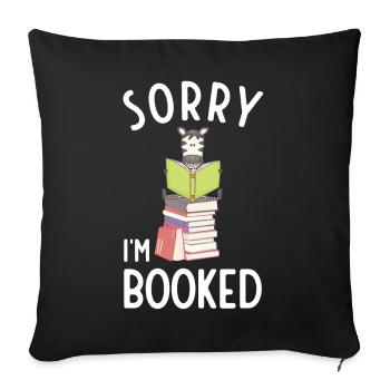 Désolé, je suis complet, je lis Zebra - Housse de coussin décorative 45 x 45 cm - noir - Devant
