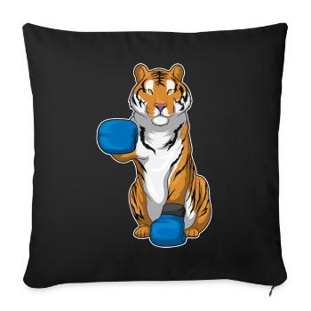 Tiger Boxer Boxing Gloves Boxing - Sofa pillowcase 17,3'' x 17,3'' (45 x 45 cm) - black - Front