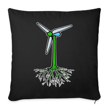 Earth Tree Environmental Protection Global Warming Environment Nature - Sofa pillowcase 17,3'' x 17,3'' (45 x 45 cm) - black - Front