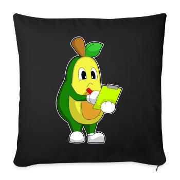 Bureau du Secrétaire à Avocat - Housse de coussin décorative 45 x 45 cm - noir - Devant