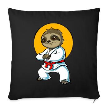 Cute Sport Sloth - Sofa pillowcase 17,3'' x 17,3'' (45 x 45 cm) - black - Front