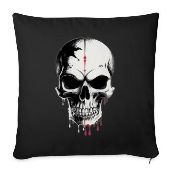Skull - Sofa pillowcase 17,3'' x 17,3'' (45 x 45 cm) - black - Front