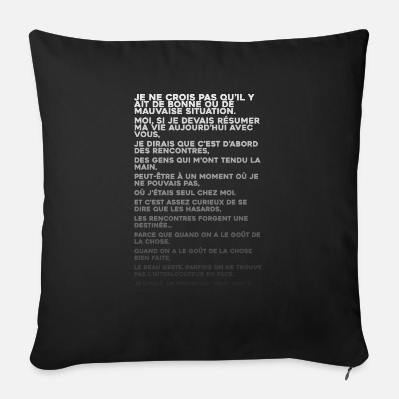 citation otis - Housse de coussin décorative 45 x 45 cm - noir