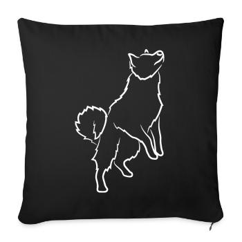 Dog Drawing - Sofa pillowcase 17,3'' x 17,3'' (45 x 45 cm) - black - Front