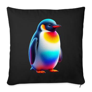 Penguin - Sofa pillowcase 17,3'' x 17,3'' (45 x 45 cm) - black - Front