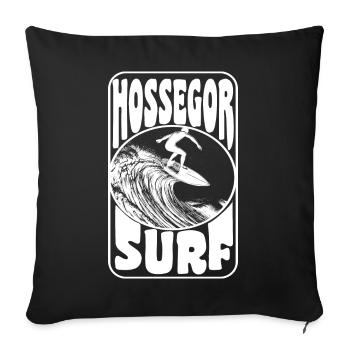 HOSSEGOR - Housse de coussin décorative 45 x 45 cm - noir - Devant