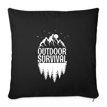 Survival Outdoor - Sofa pillowcase 17,3'' x 17,3'' (45 x 45 cm) - black - Front